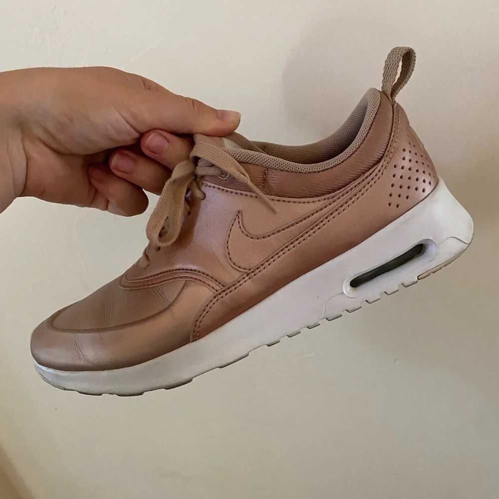 Nike Women's Air Max Thea SE Premium Rose Gold Sneakers Metallic Red Bronze